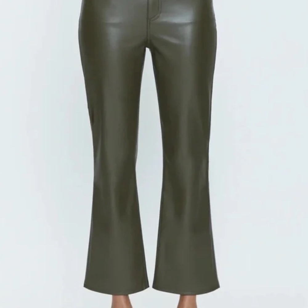 NWT PISTOLA lennon high rise cropped boot in coated juniper